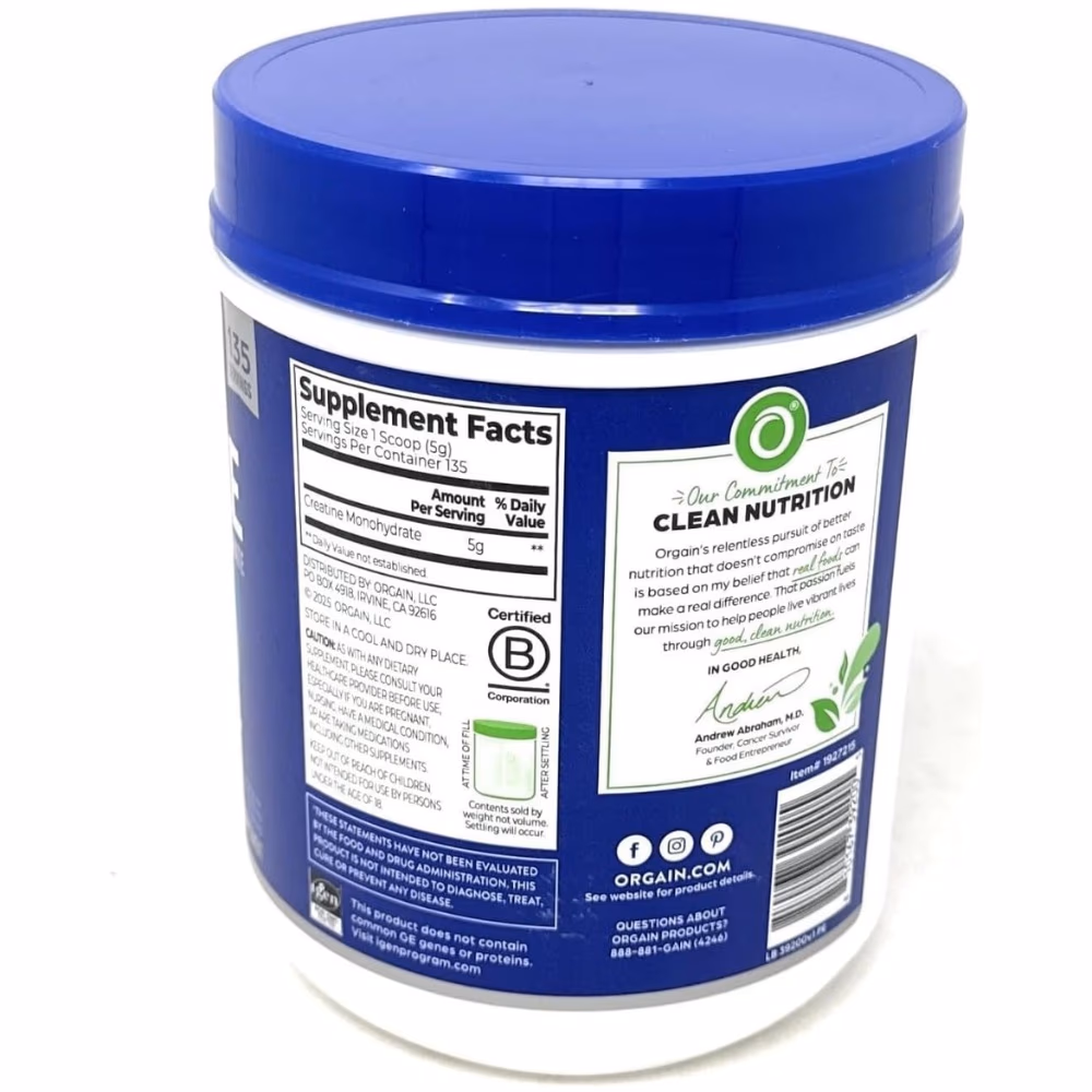 Orgain Creatine Powder Unflavored 675g 3