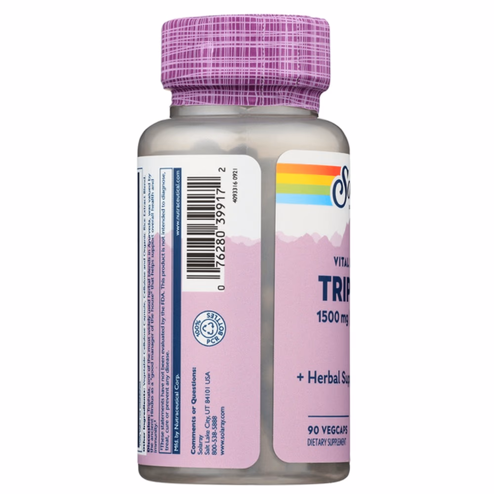 Solaray Triphala 1500mg 90 Veg Caps 3