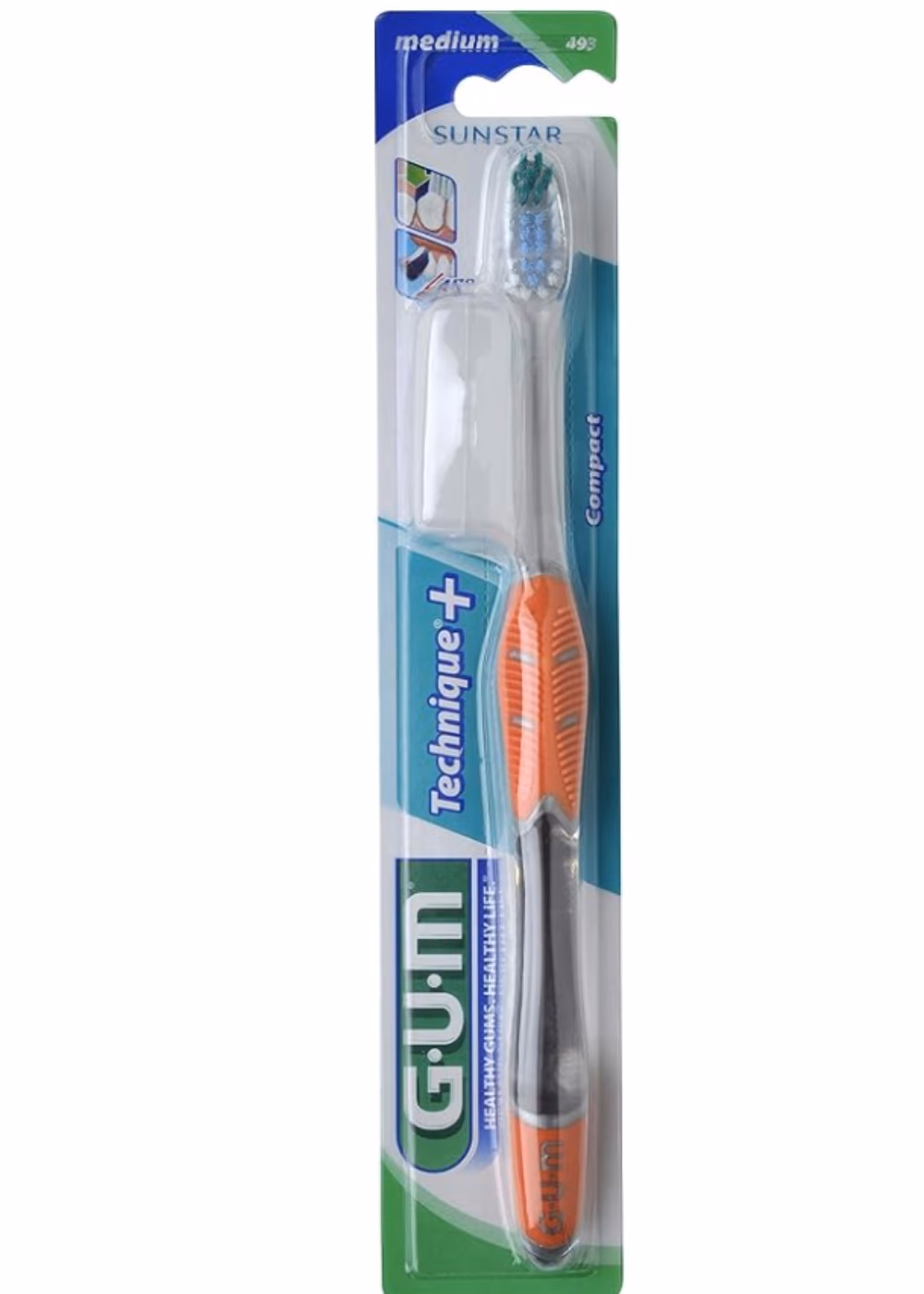 GUM Technique+ Toothbrush (493) Medium - Assorted Color 4