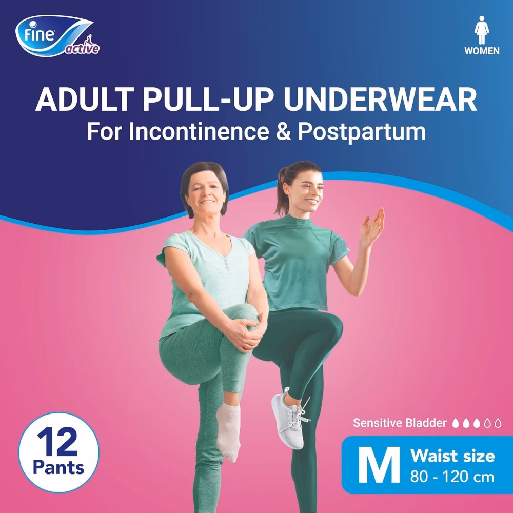 Fine Care Active Women Medium Pull-Up Diapers – 12s 2