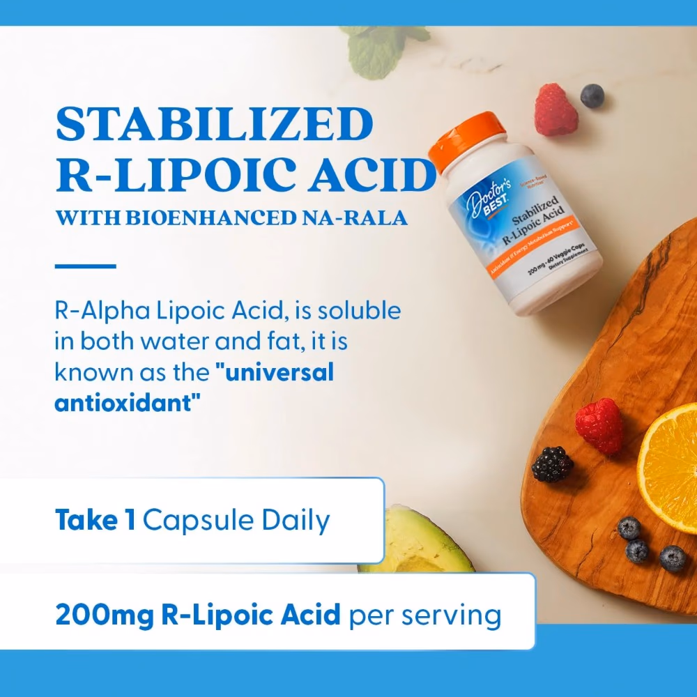 Doctor's Best R-Lipoic Acid 200mg, 60 Vegetarian Capsules 4