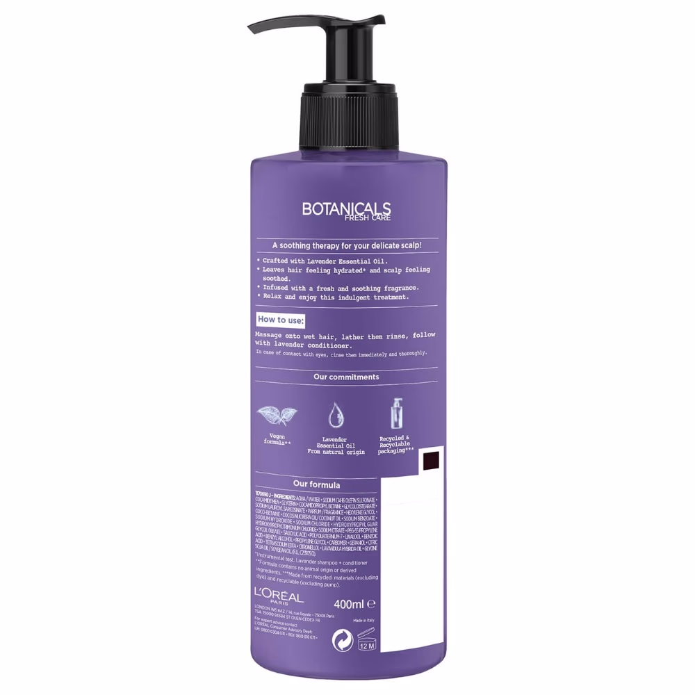 L'Oreal Botanicals Lavender Soothing Shampoo 400 ml 2
