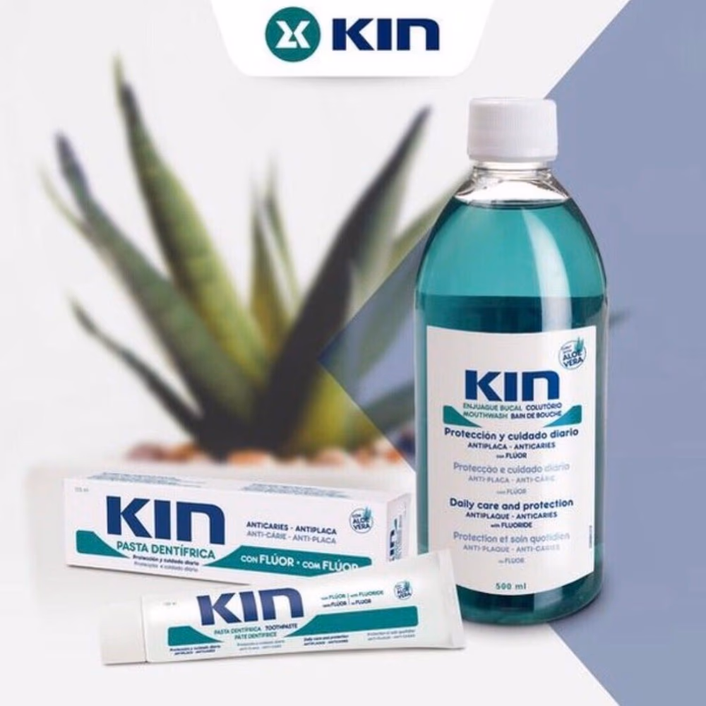 KIN Mouthwash with Aloe Vera 500ml - for Sensitive Gums 5