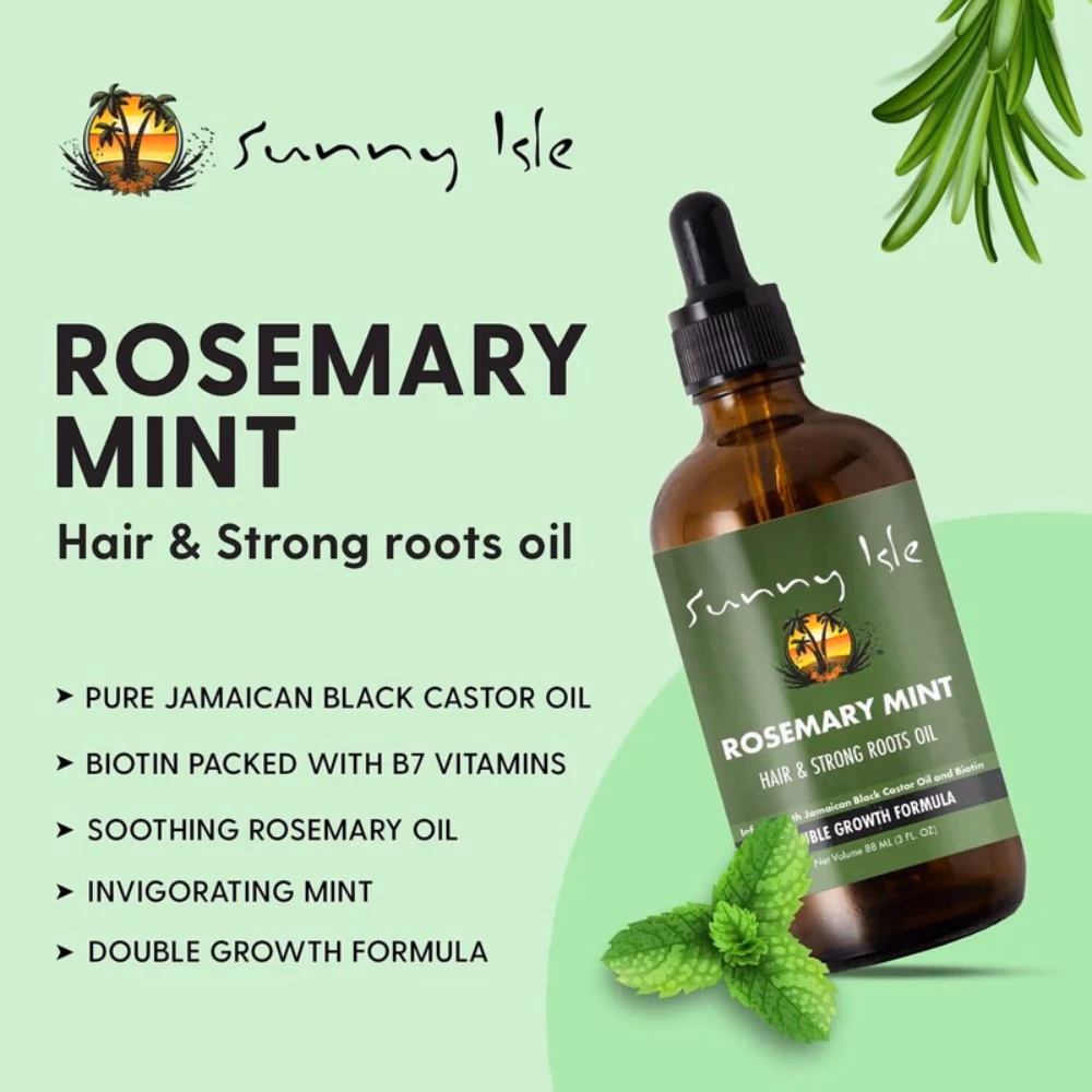 Sunny Isle Rosemary Mint Oil 3 fl oz 2