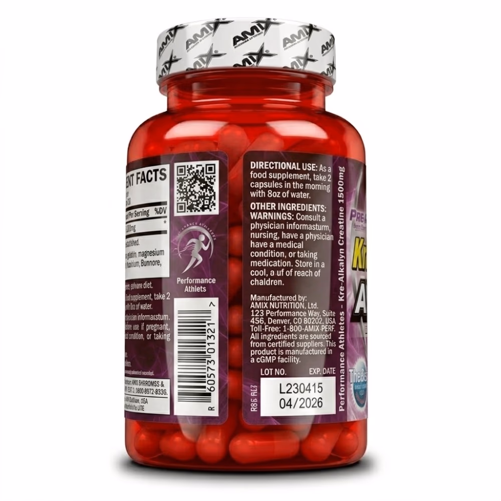Amix Nutrition Kre Alkalyn 1500mg 30 Capsules 3