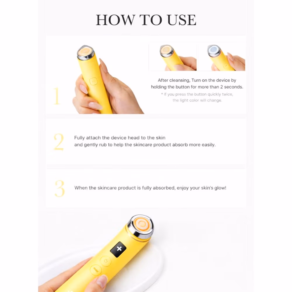 Medicube Age-R Booster Pro 6-in-1 Real Glass Glow Device (Yellow) 4