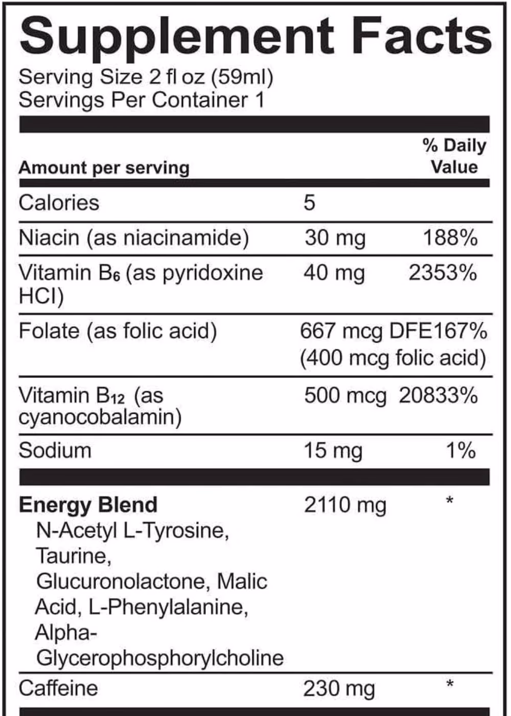 Kirkland Extra Strength Energy Shot Berry 59ml 3