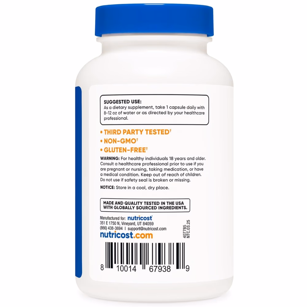 Nutricost L-Tryptophan 500mg-120 Capsules  3