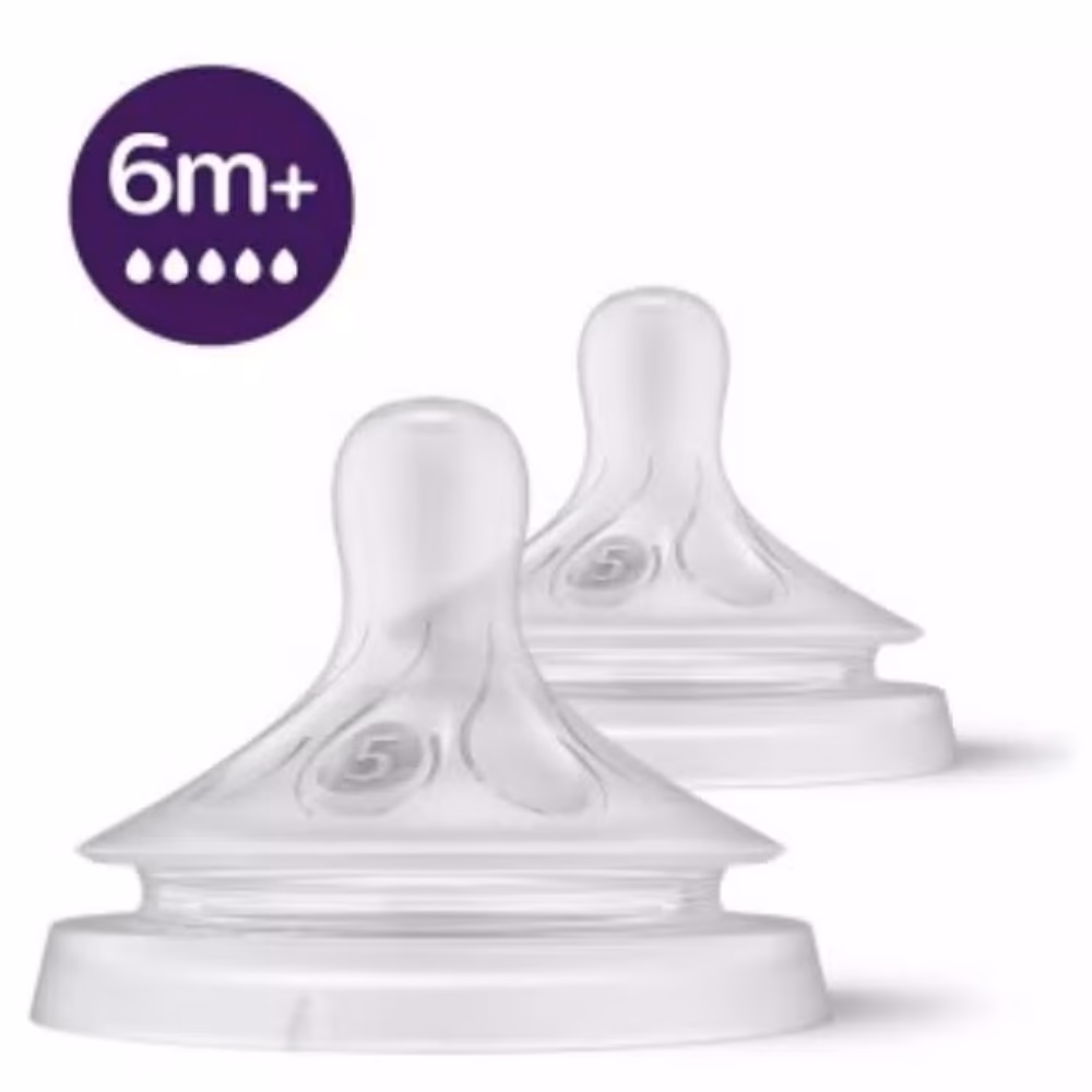Philips Avent Classic+ Anti-Colic Fast Flow Teats 6m+ SCF 634,27 - Pack of 2 2