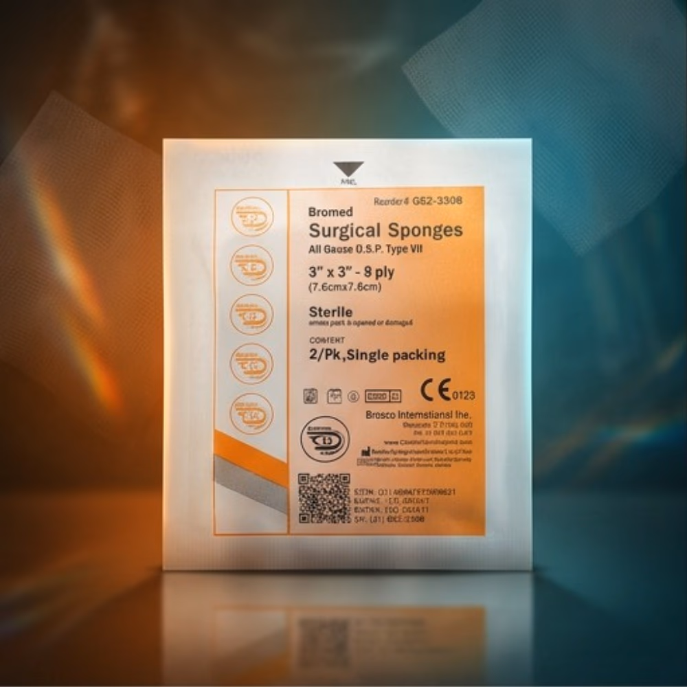 Bromed Gauze Sponge Sterile 3x3 8Ply 50s 2