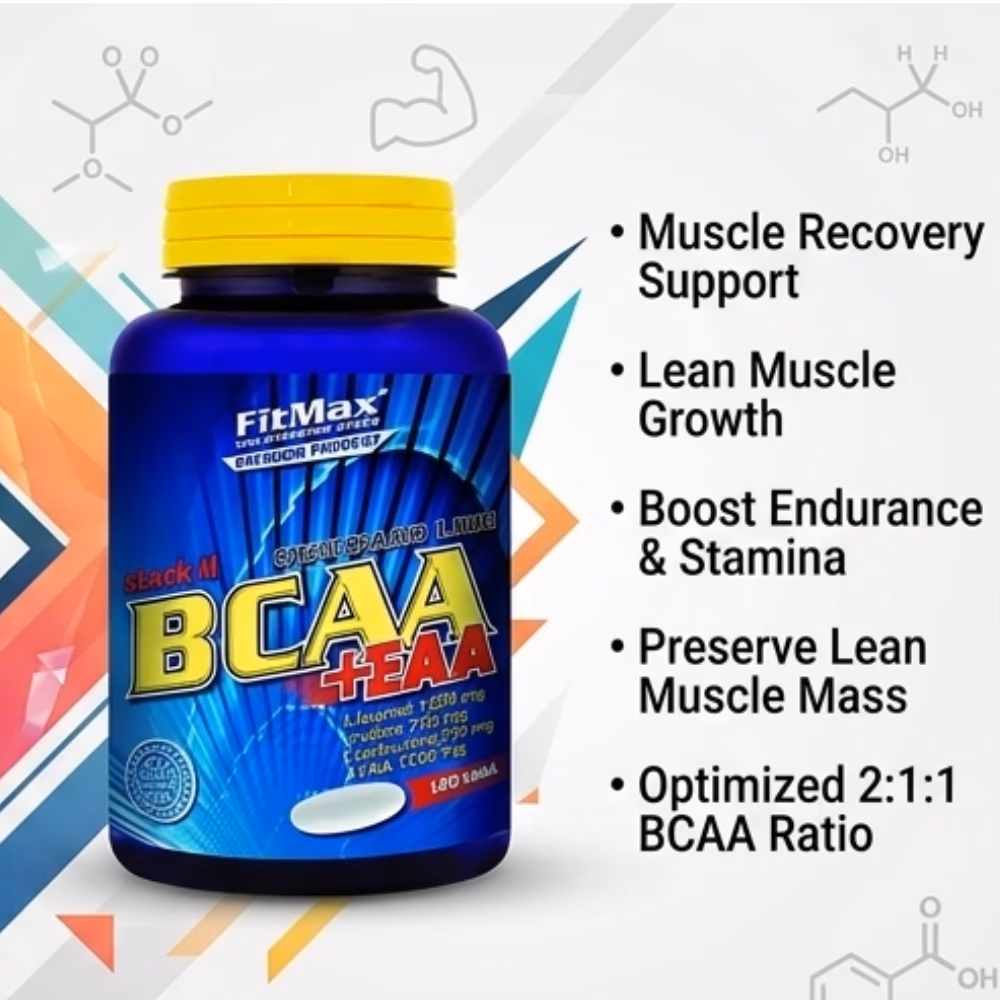 FitMax BCAA+ EAA - 120 Tablets 3
