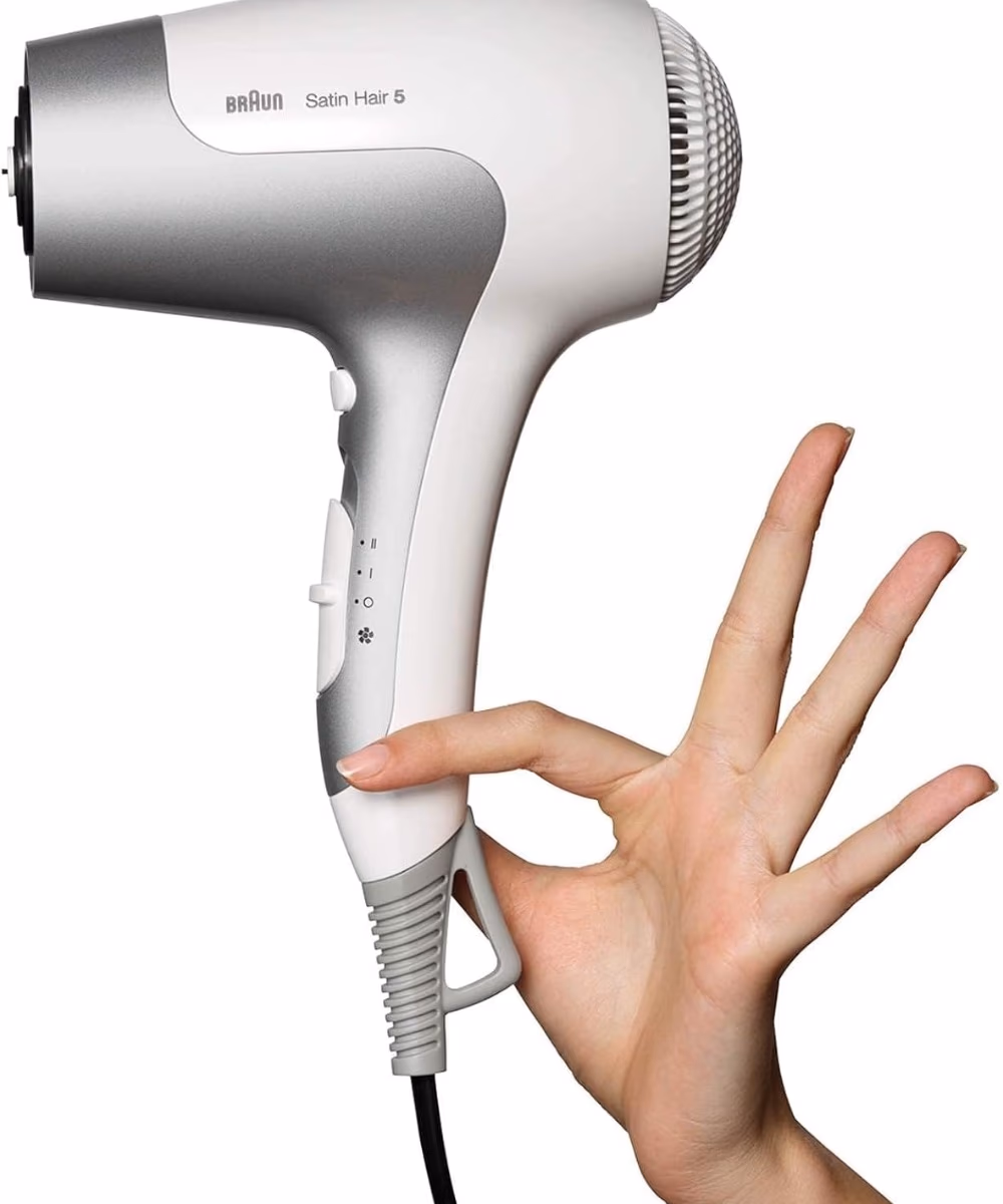 Braun Satin Hair 5 Power Perfection HD585 Hair Dryer, 2500 Watts, White/Grey 3
