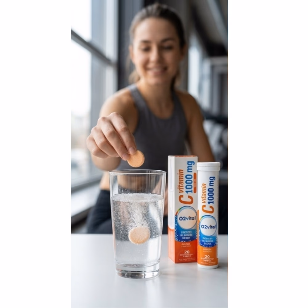 O2Vital Vitamin C 1000mg Orange Effervescent Tablets – 20 Tablets 4