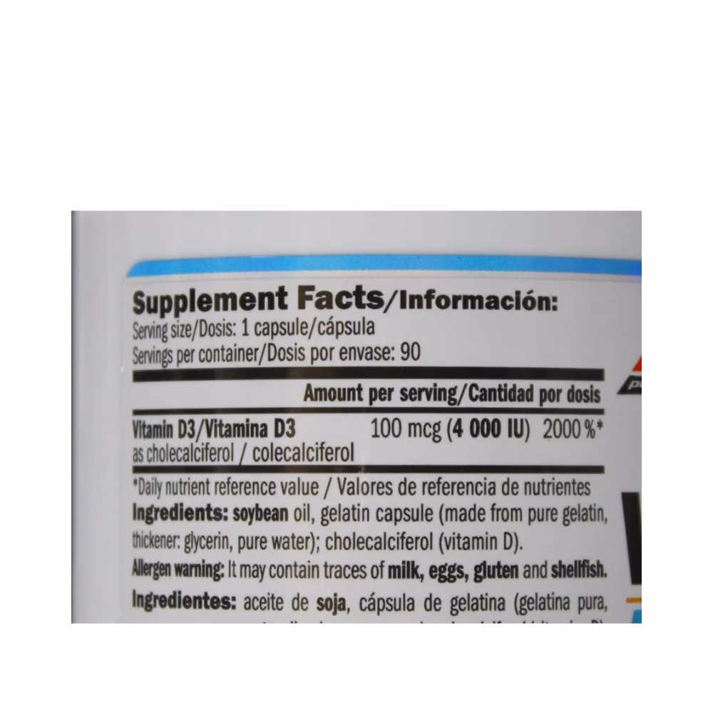 Amix Vitamin D 4000 I.U - 90 Capsules 2
