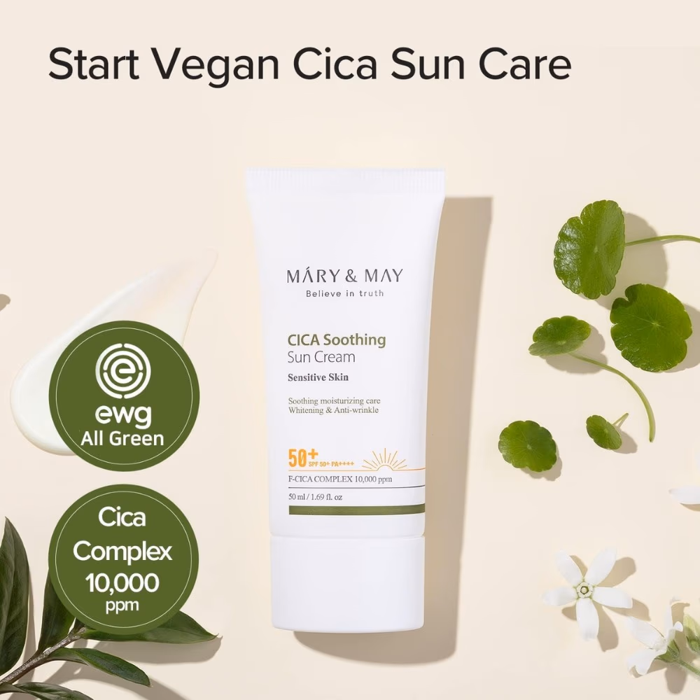 Mary & May Vegan Cica Soothing Sun Cream 50ml 5