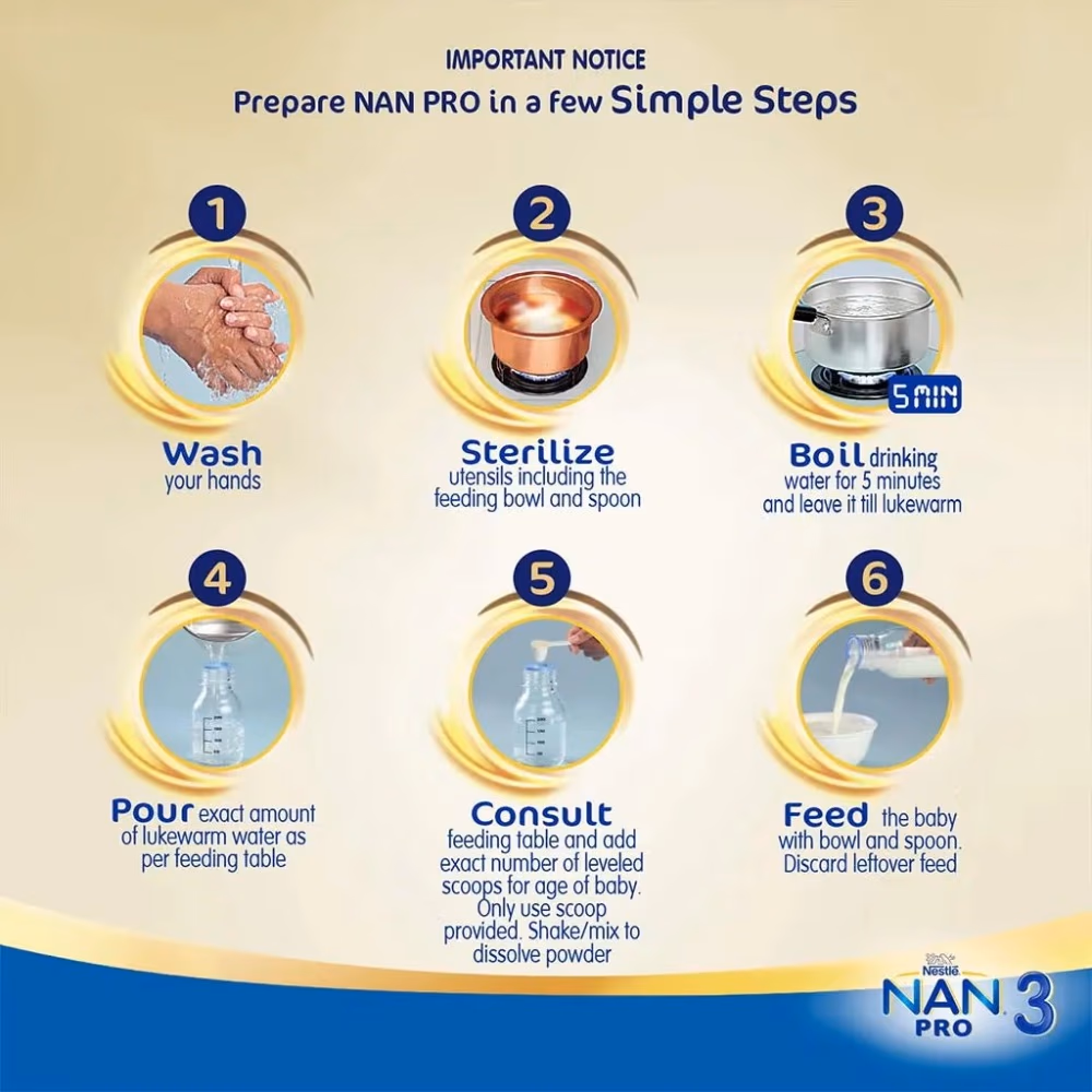 Nestle Nan Optipro stage 3 toddlers milk formula 800Gm 4