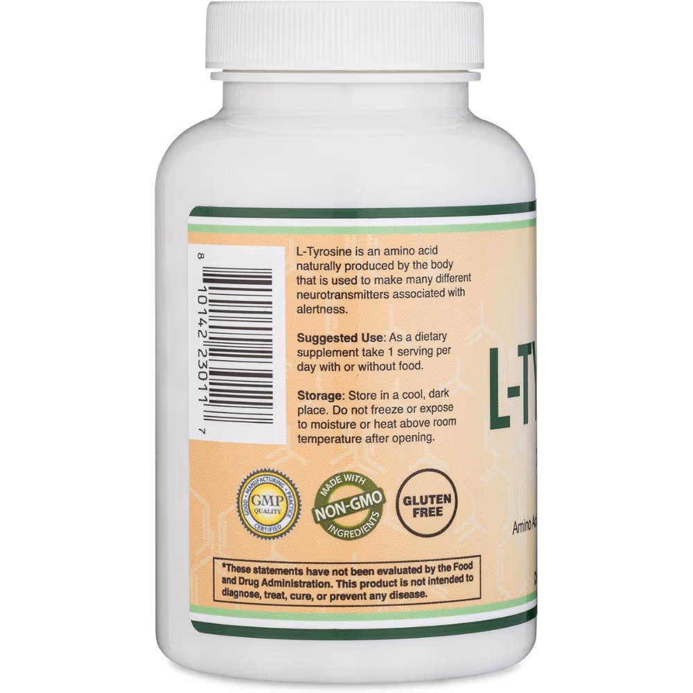 Double Wood L-Tyrosine 1000mg-120 Capsules  4