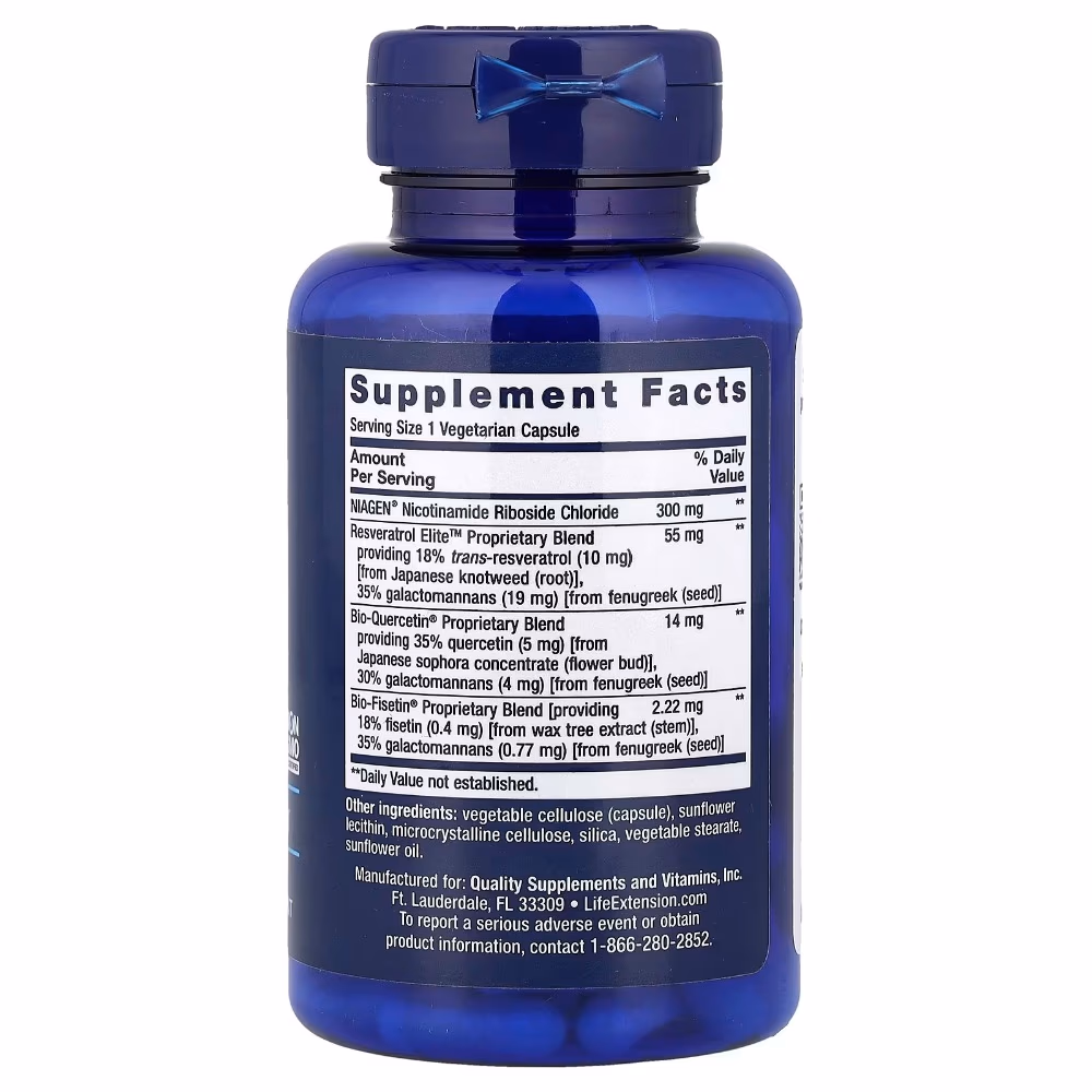 Life Extension NAD+ 100mg 30 Vegetarian Capsules 2