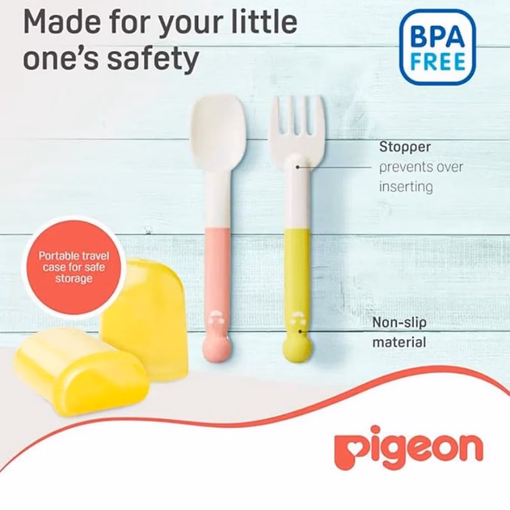 Pigeon Self Wean Spoon & Fork Set 12+M 3