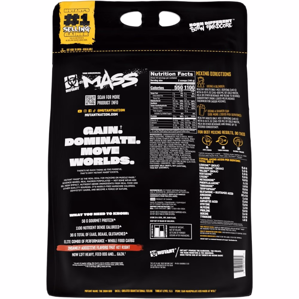 Mutant Muscle Mass Gainer Choco Fudge Brownie 15Lb 5
