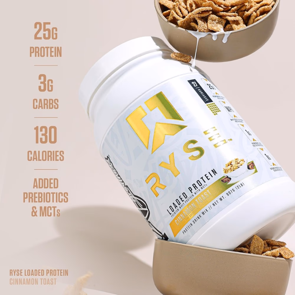 Ryse Loaded Protein Drink Mix Cinnamon Toast 2.1lb 4
