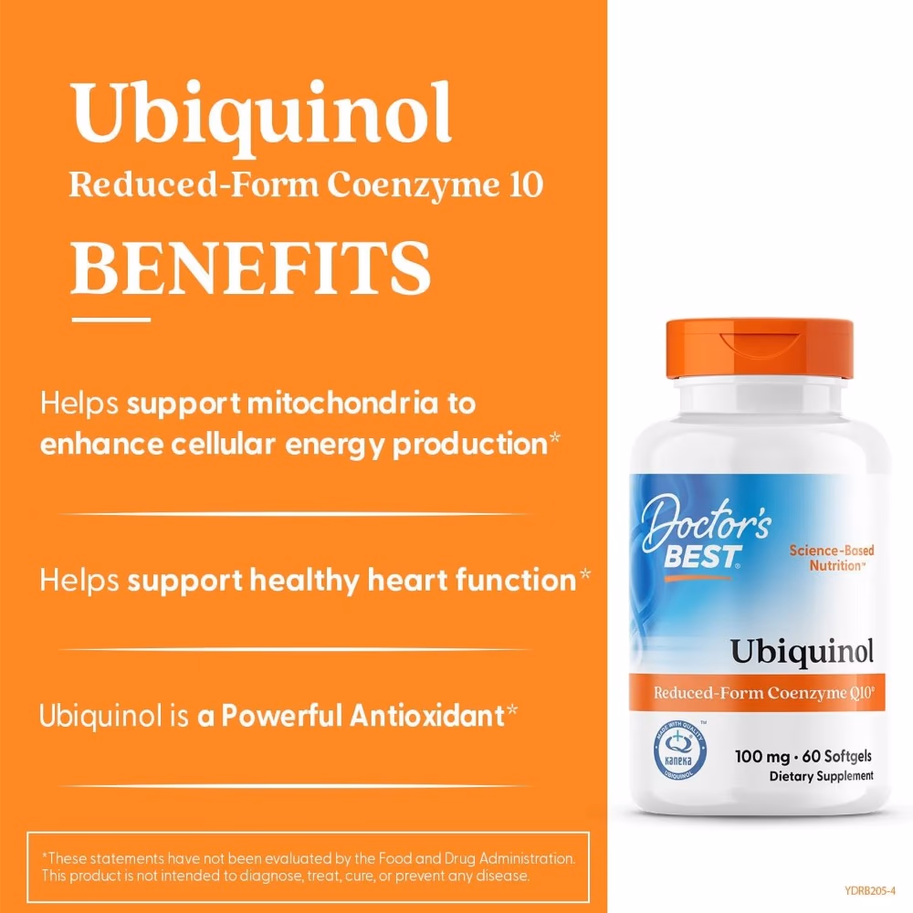 Doctor's Best Ubiquinol 100mg, 60 Softgels 3