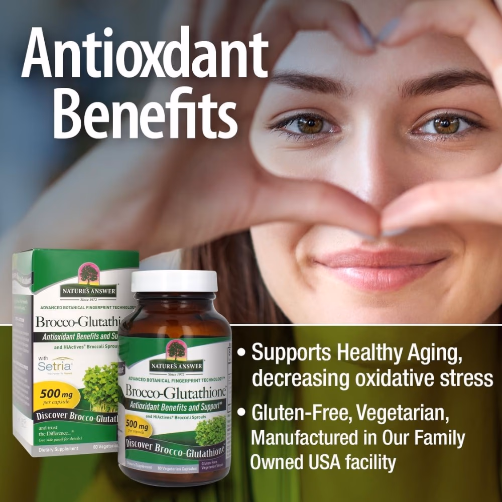 Natures Answer Brocco Glutathione 500mg (60 Capsules) 2