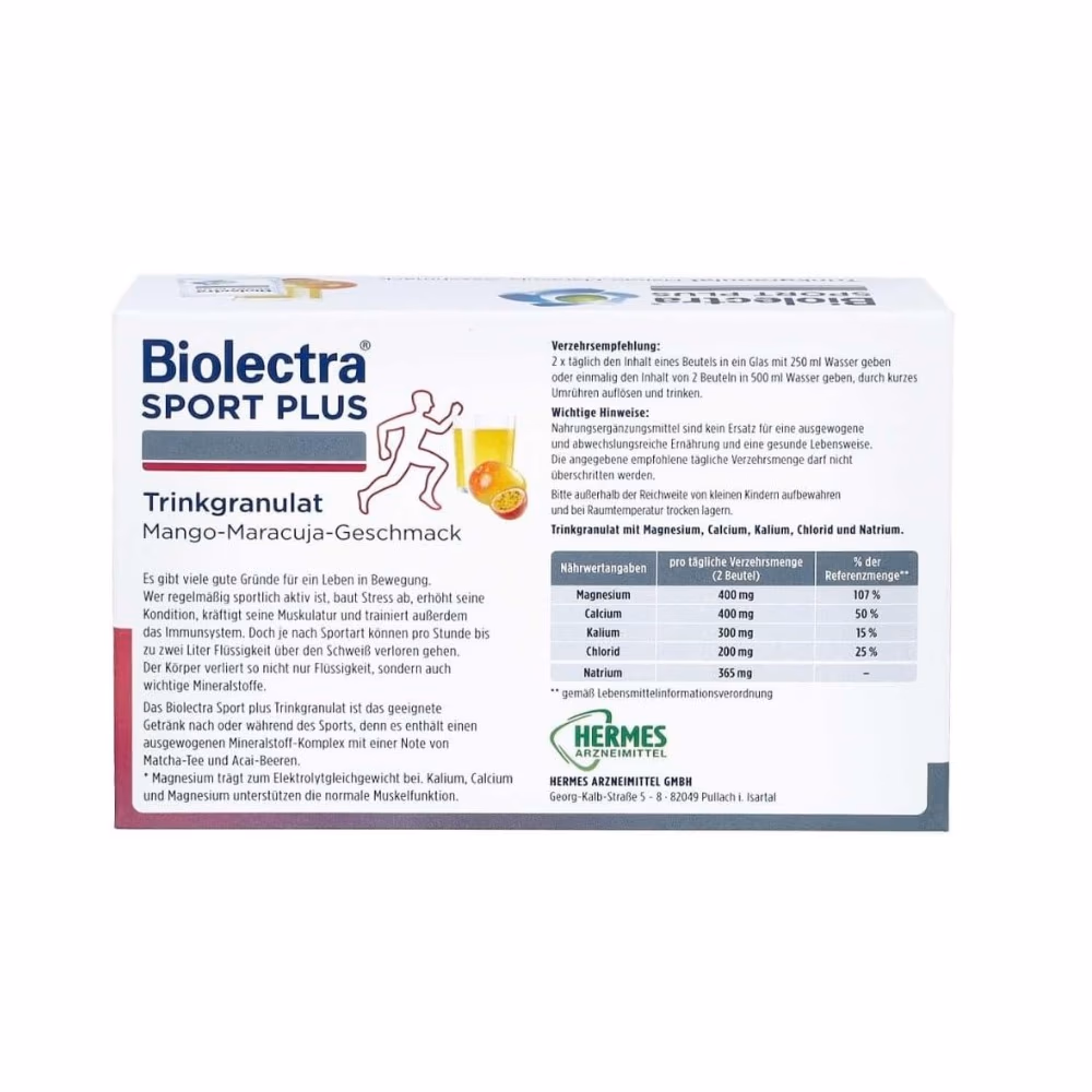 Biolectra Sport Plus – 20 Sachets 2