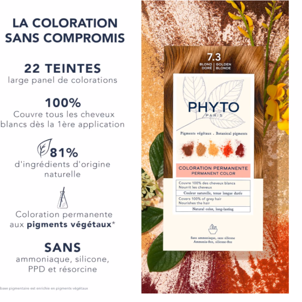 Phyto Color 7.3 Golden Blonde Permanent Hair Color 4