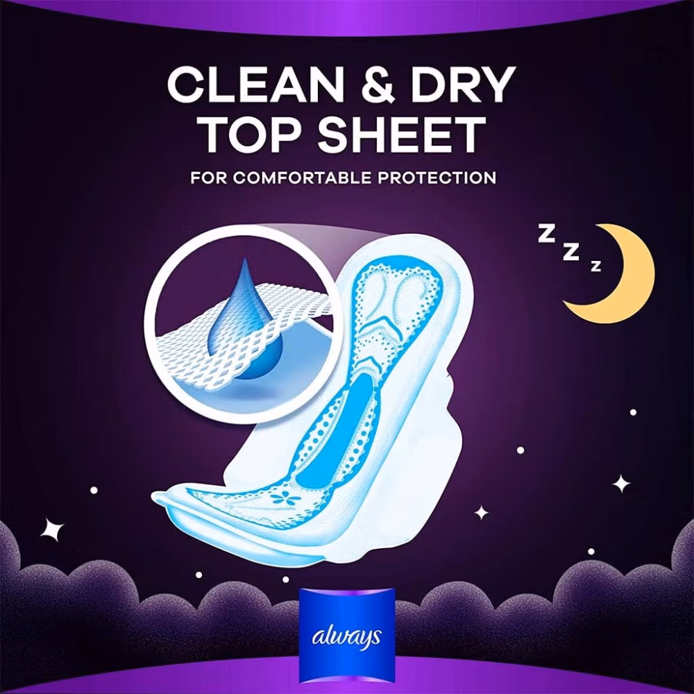 Always Night Dreamz Maxi Thick (Black Violet) - 24 pads 2
