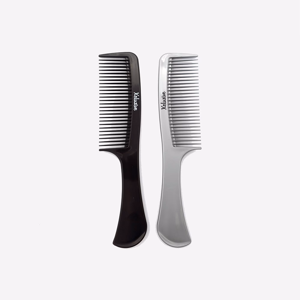 Xcluzive Wide Tooth Comb with Handle 2PC 2