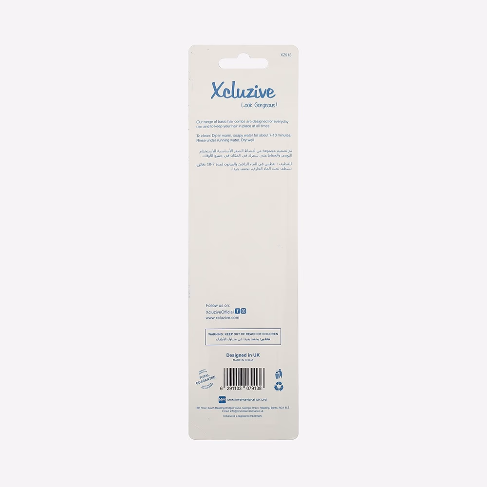 Xcluzive Wide Tooth Comb with Handle 2PC 3