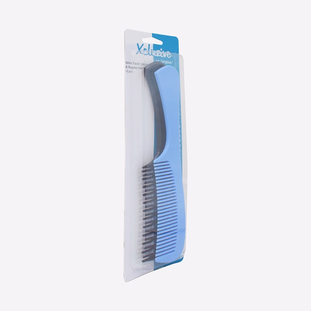 Xcluzive Wide Tooth Detangler & Regular Combs 2S 2