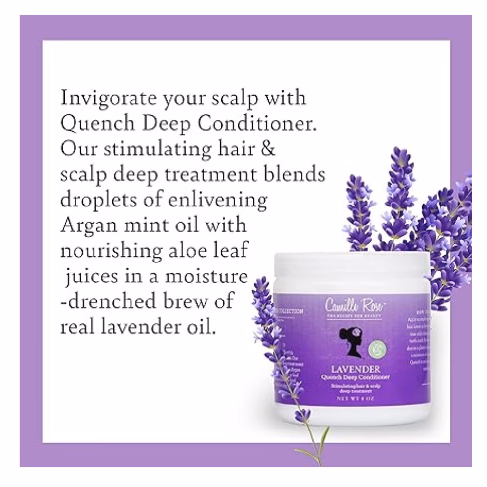 Camille Rose Lavender Quench Deep Conditioner Mask 8oz 2