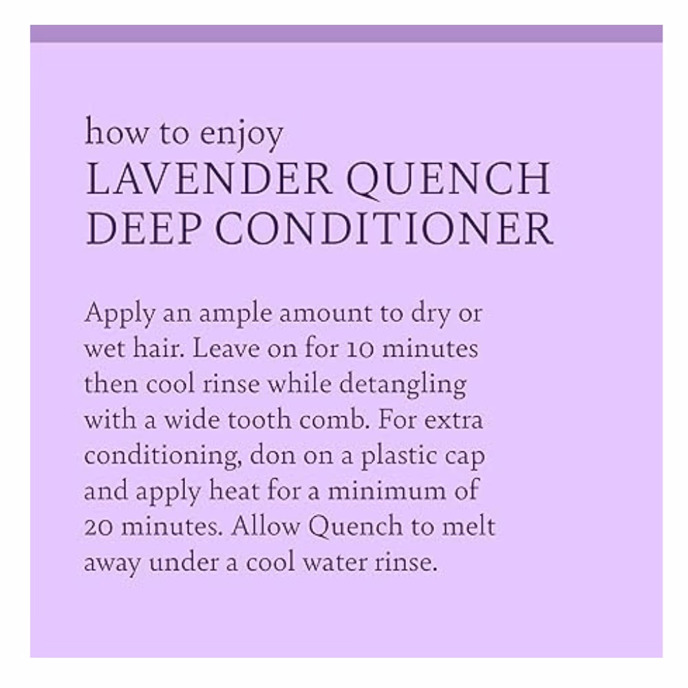 Camille Rose Lavender Quench Deep Conditioner Mask 8oz 3
