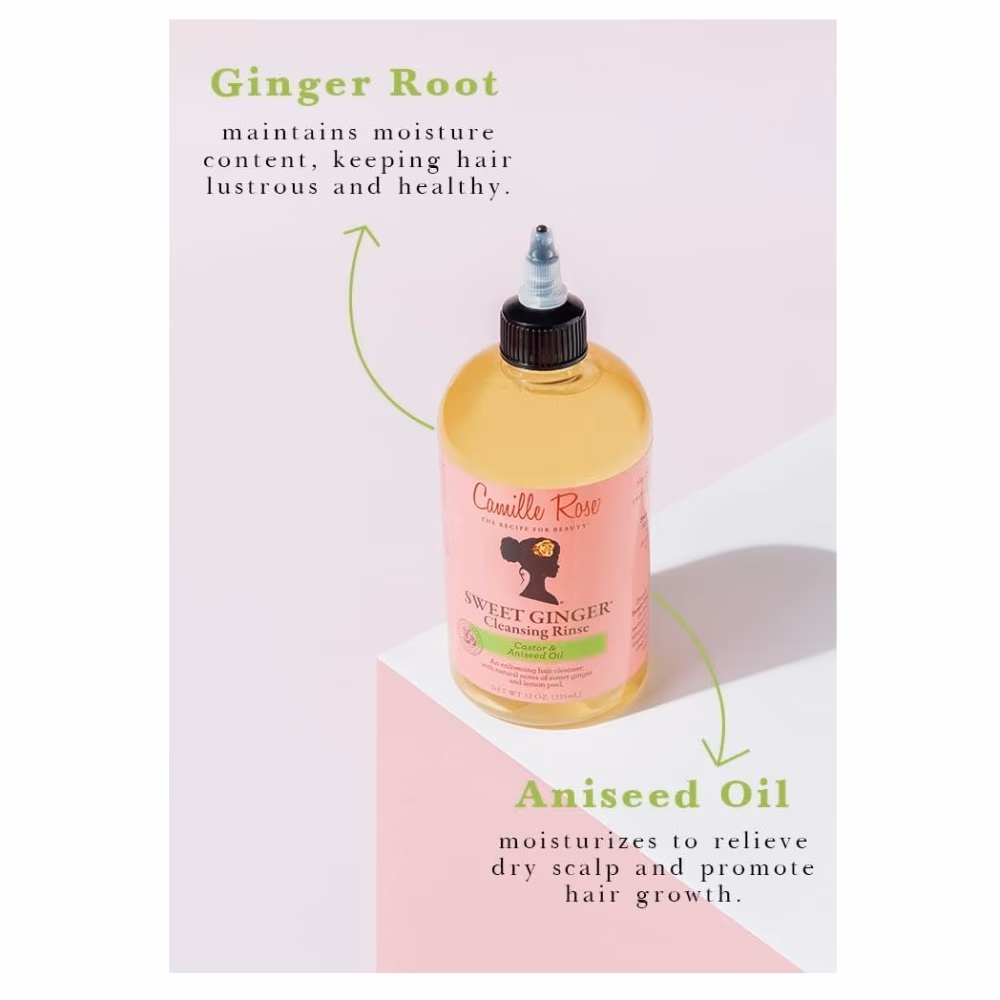 Camille Rose Sweet Ginger Cleansing Rinse Castor and Aniseed Oil 355ml 4