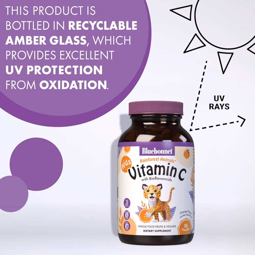 Bluebonnet RF Animalz Vitamin C 90 Chewable Tablets 5