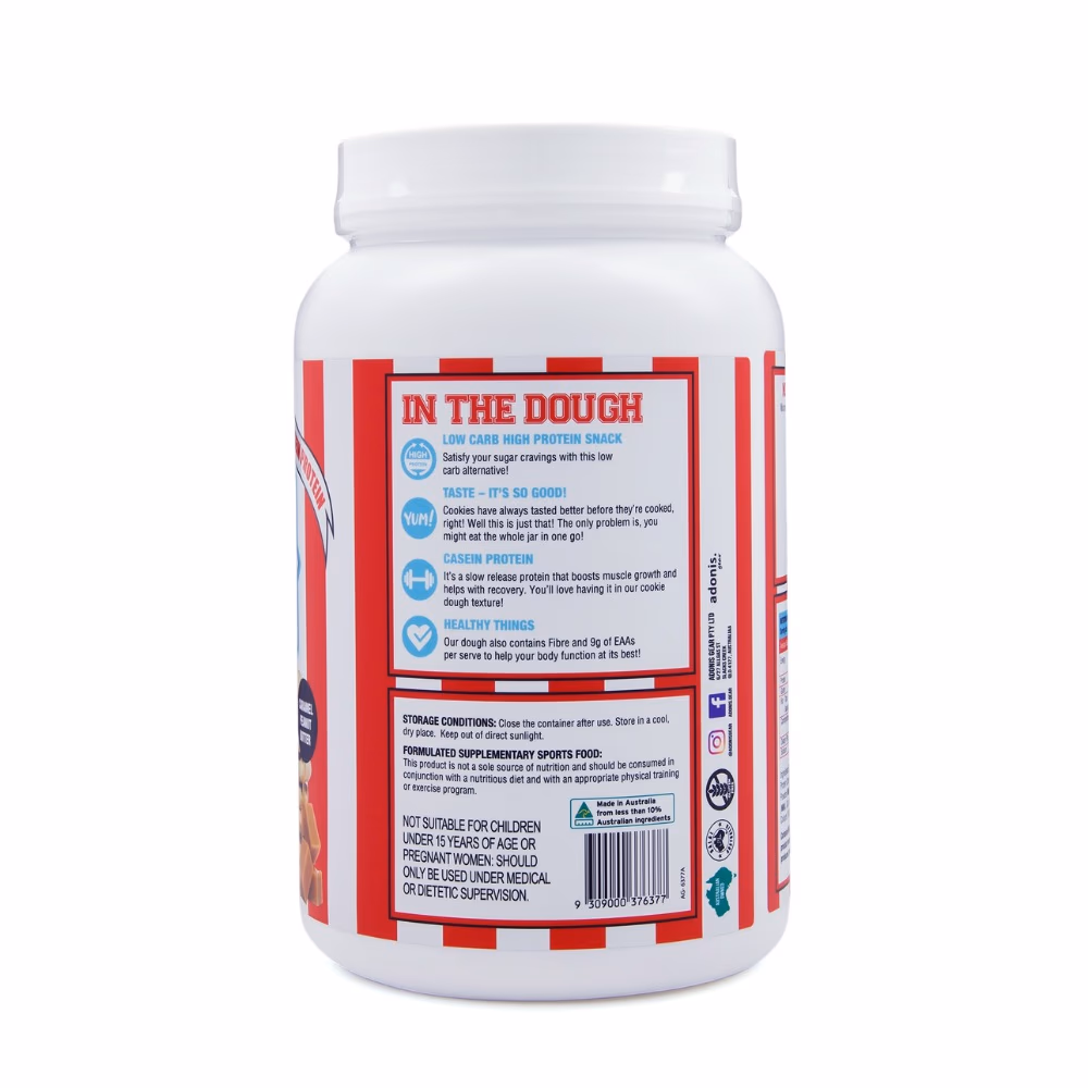 Adonis Casein Protein Cookie Dough Cara Peanut 1kg 4