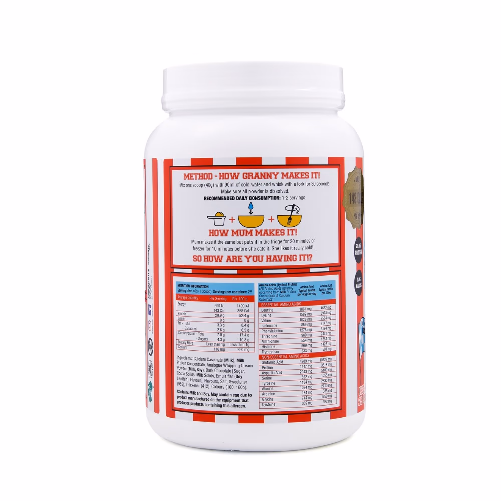 Adoni Casein Protein Cookie Dough Chocolate Honeycomb 1Kg 3