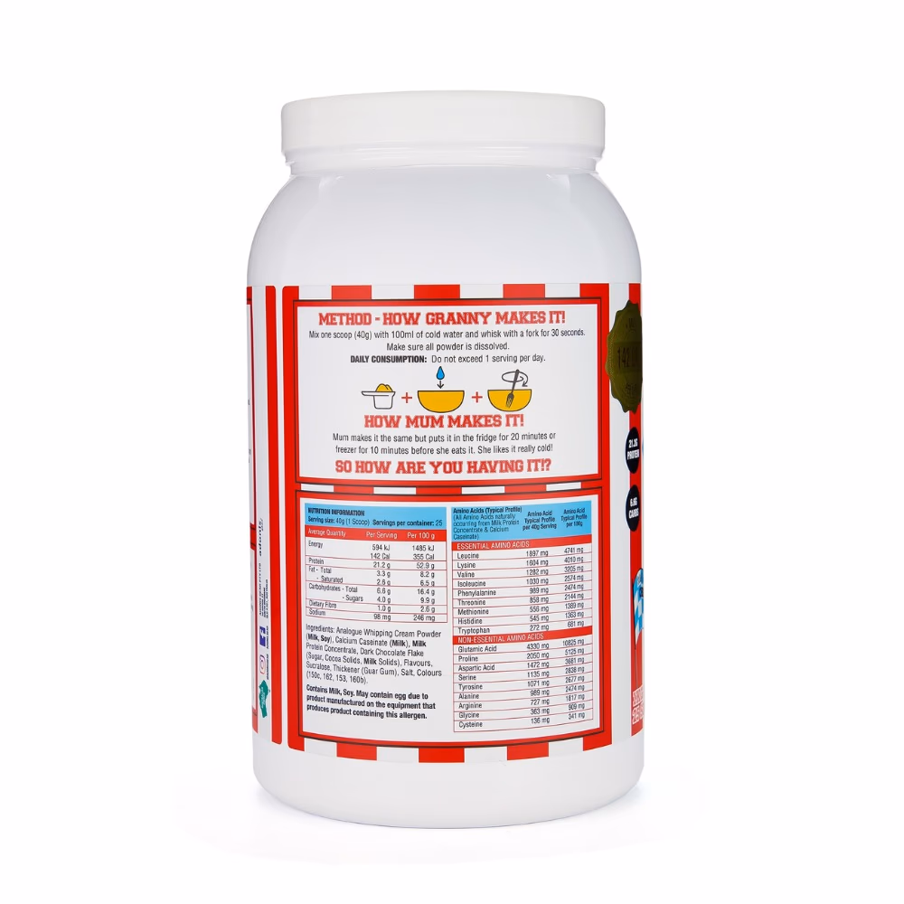 Adonis Casein Protein Cookie Dough Salt Cara Chip 1kg 3