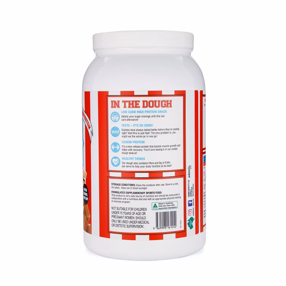 Adonis Casein Protein Cookie Dough Salt Cara Chip 1kg 4