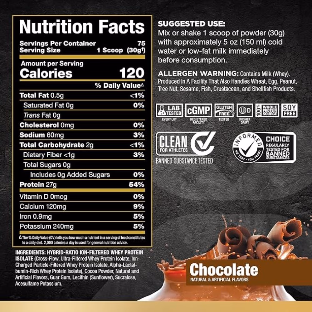 Allmax Isoflex Isolate Whey Protein Chocolate 5Lb 2