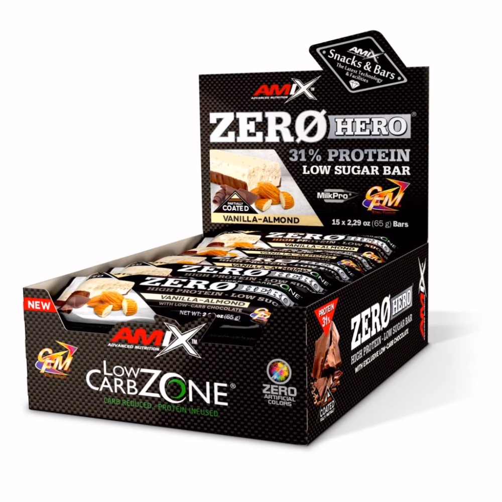 Amix Zero Hero Bar Vanilla Almond 65g x1Piece 2