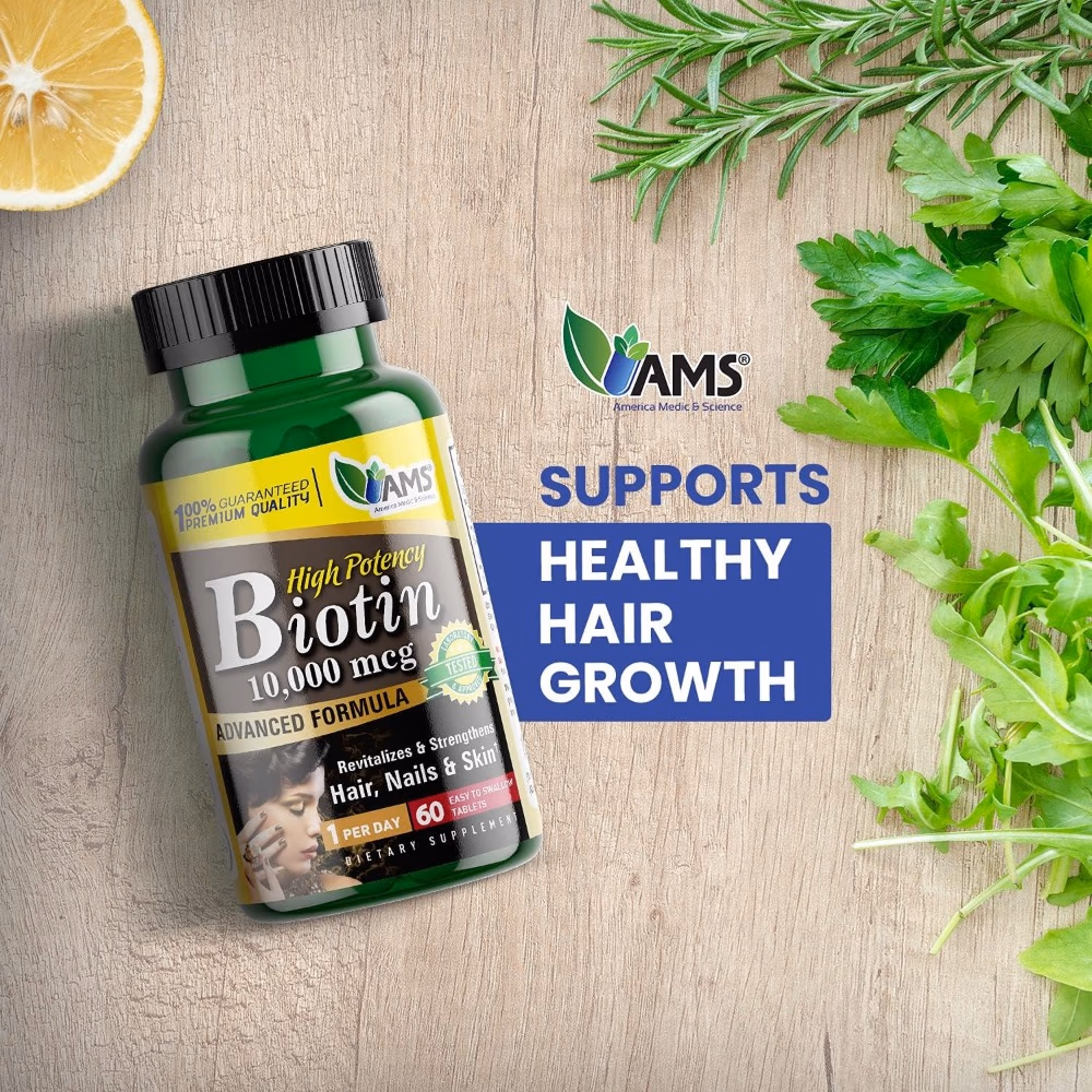 AMS Biotin 10000Mcg 60 Tablets 3