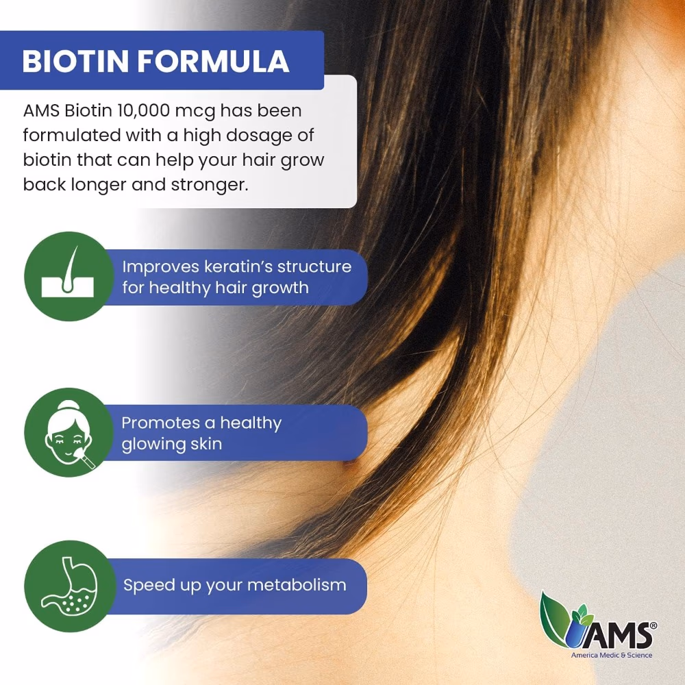 AMS Biotin 10000Mcg 60 Tablets 4