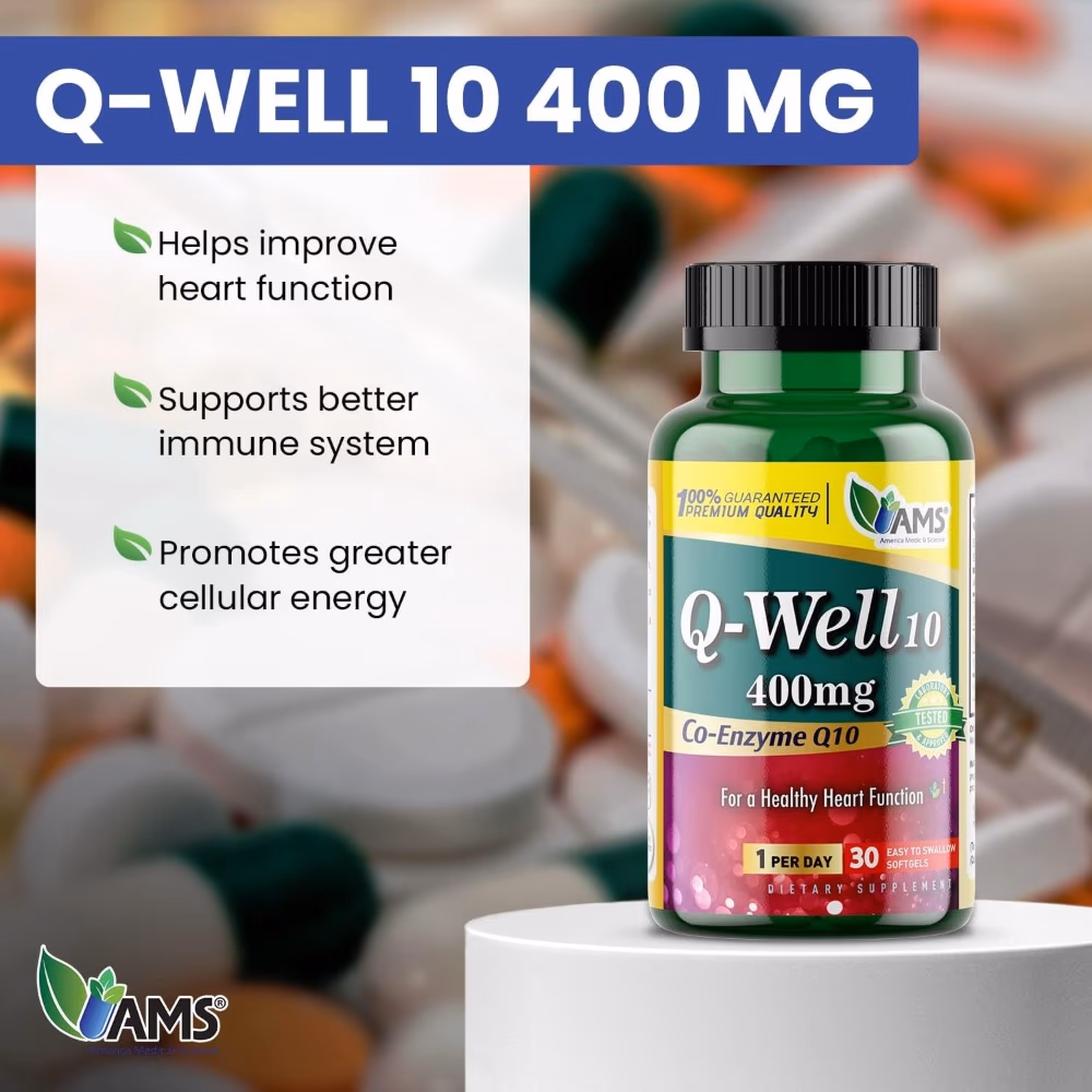 AMS CoQ-10 400Mg 30 Softgels 3