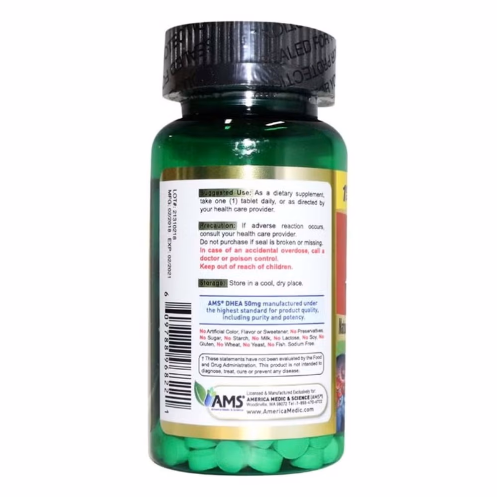 AMS DHEA 50Mg 60 Tablets  3