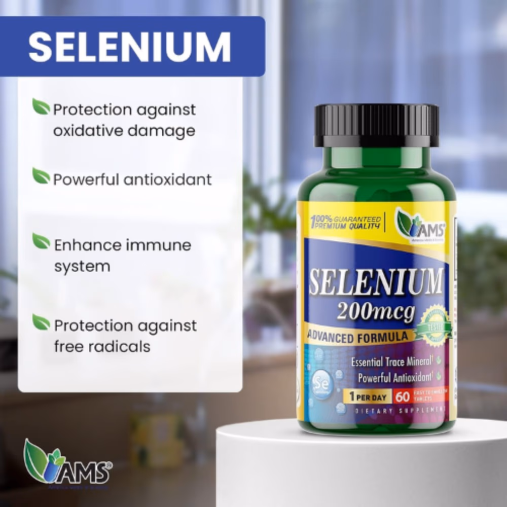 AMS Selenium 200mcg Tablets – 60 Count 3