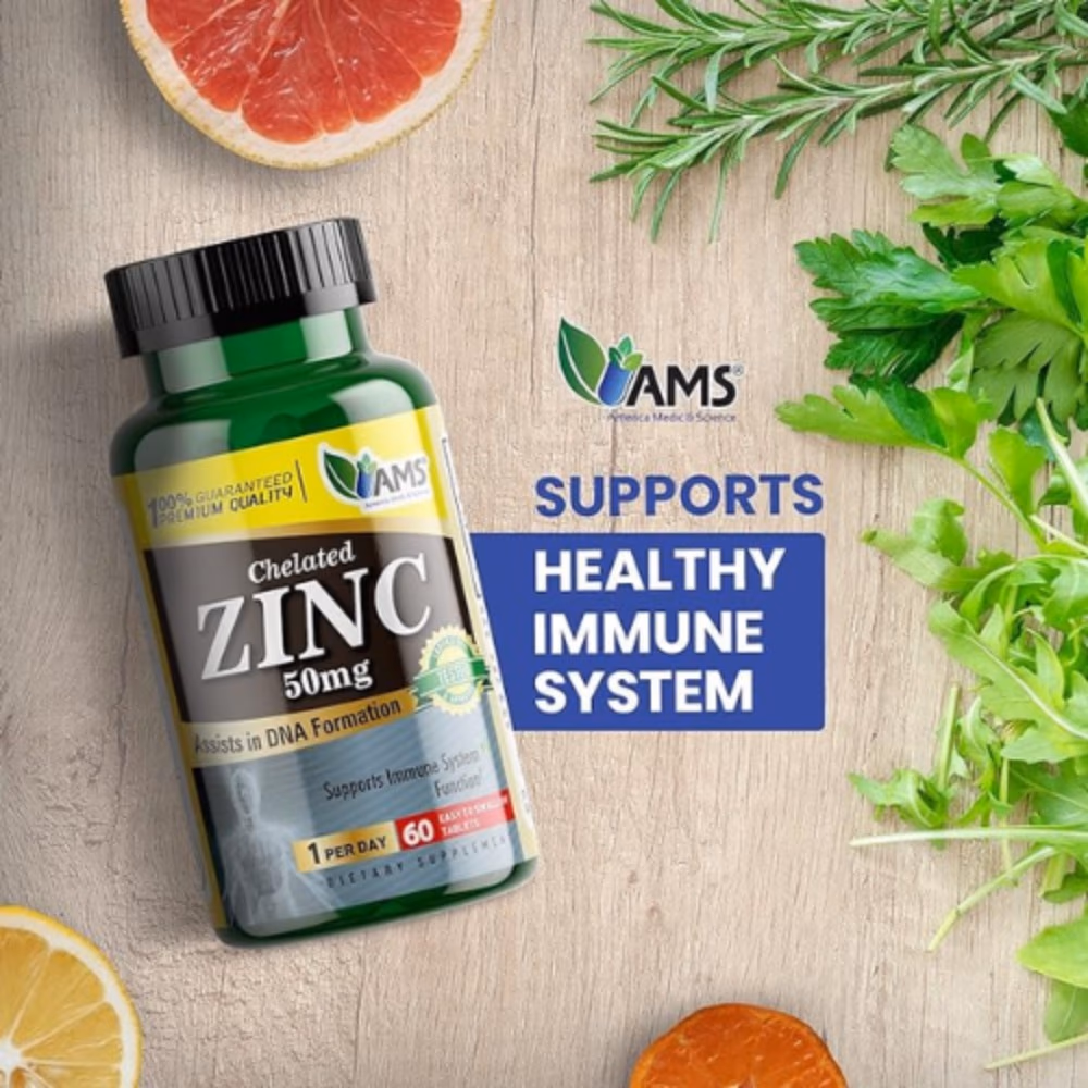 AMS Zinc 50mg Tablets – 60 Count 4