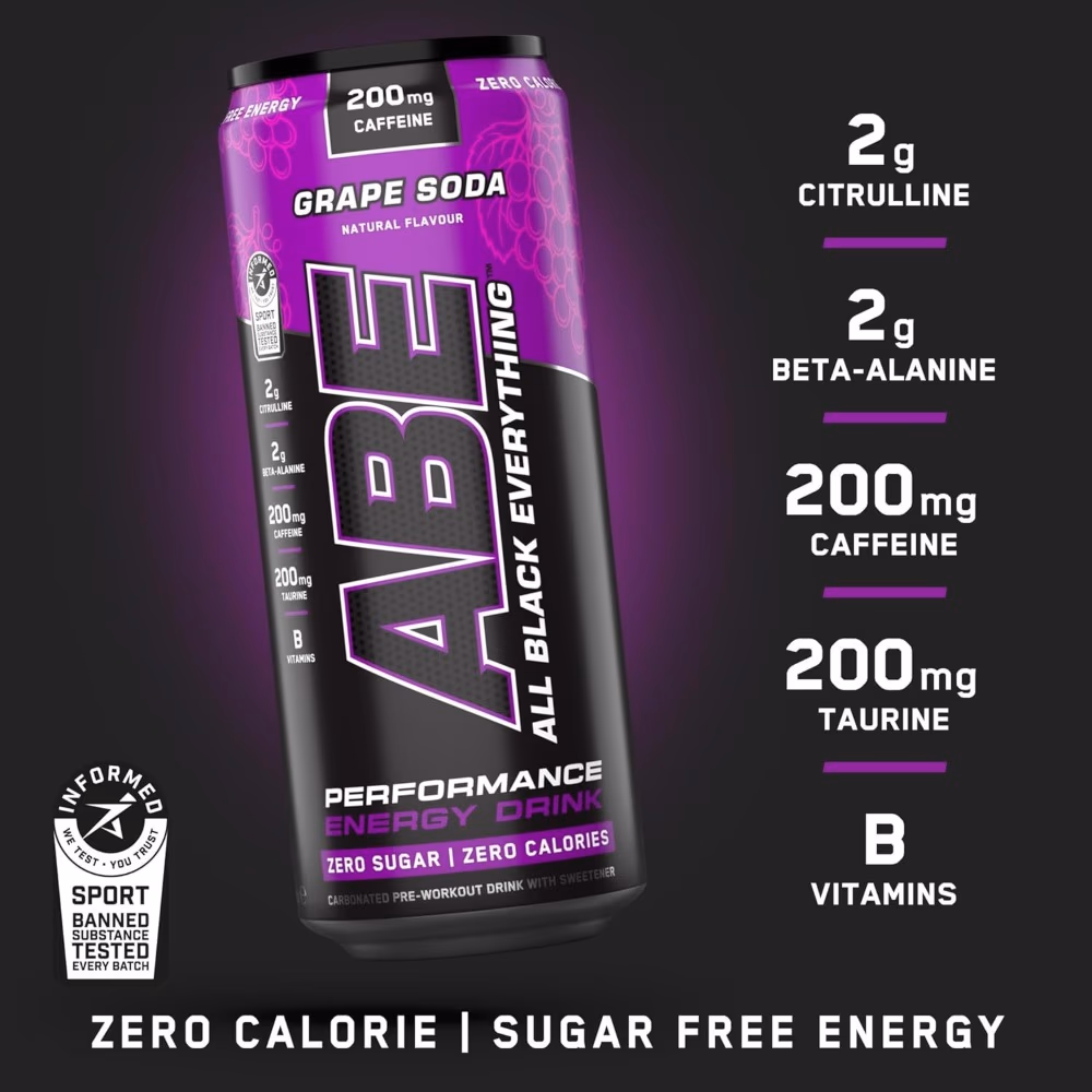 Applied Nutrition ABE Pre-Workout RTD American Grape 330ml (One Bottle) 2